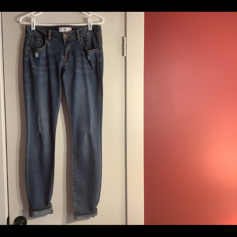 Cabi Destructed Skinny #5087 Jeans Sz 2